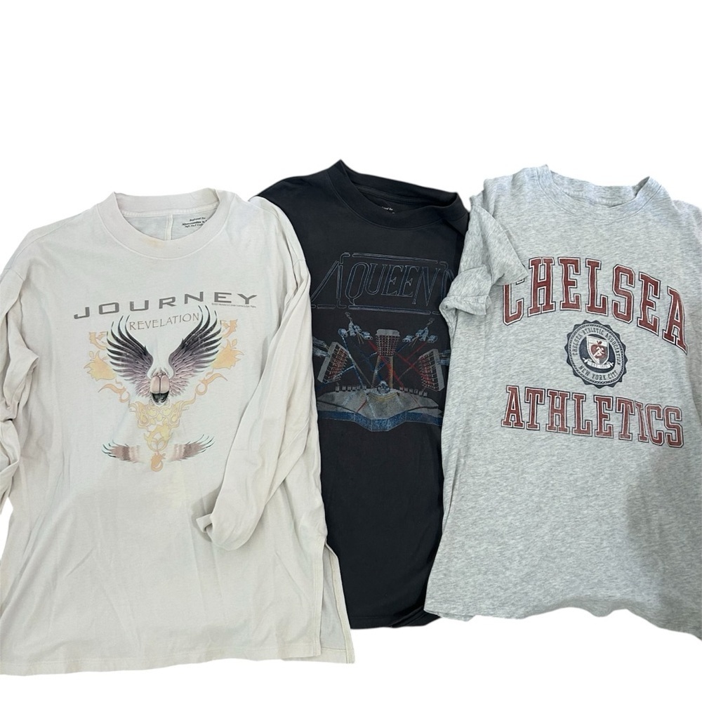 Bundle of Abercrombie & Fitch Oversized Graphic Tees Small